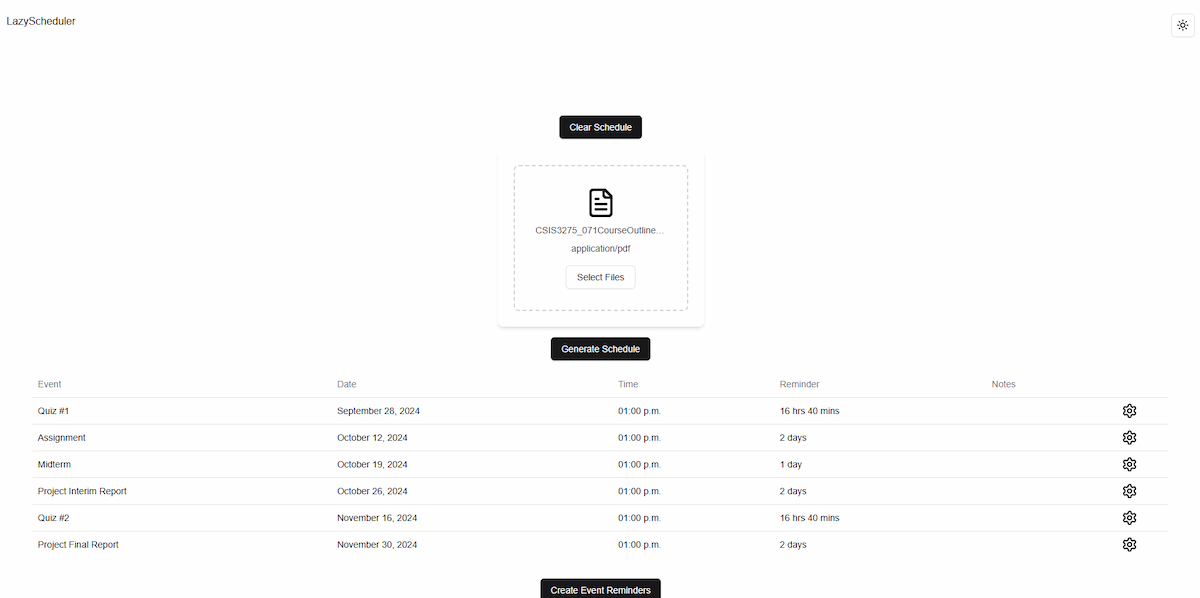 project lazy - scheduler